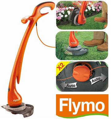 Flymo Contour XT Electric 300W Grass Trimmer & Lawn Edger With 25cm width, Corded, with Plant Guard