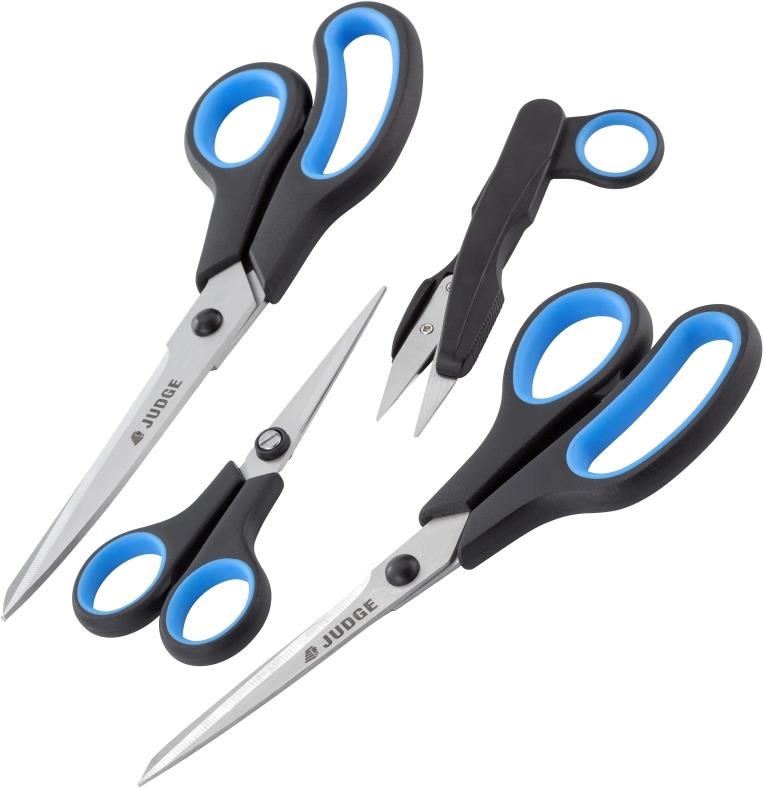 Judge Essentials 4-Piece Scissors Set - Multi-Purpose Household Blades (PP445)