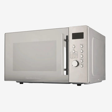 Hamilton Beach Microwave, 30L, 3100W, Combination Microwave with Grill, 8 Presets, Defrost Function, Multi-Functional Cooking, 5 Power Settings, Grill Rack, Silver - HB30LS01