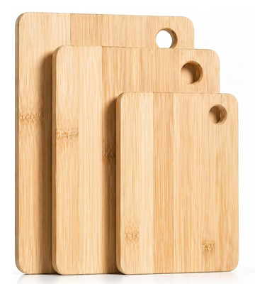 3pc Bamboo Chopping Board Set Wood Cutting Boards Kitchen Meat Vegetable 3-Sizes