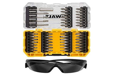 DEWALT 47 Pcs Impact Screwdriver Bit Set + Safety Glasses DT70703-QZ Tough Case