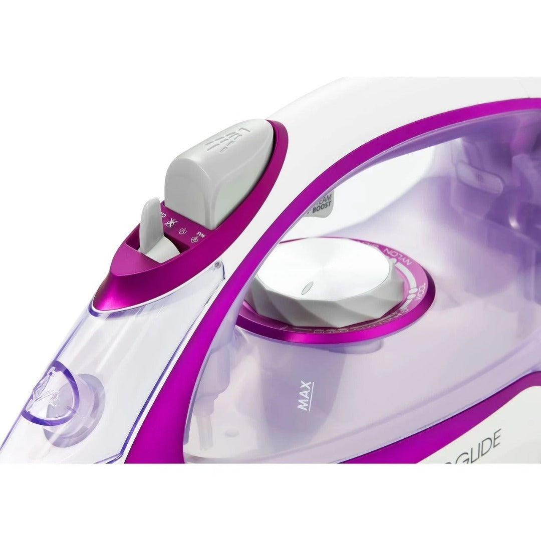 Morphy Richards TurboGlide Steam Iron 2800W Ceramic Soleplate 150g Boost Purple
