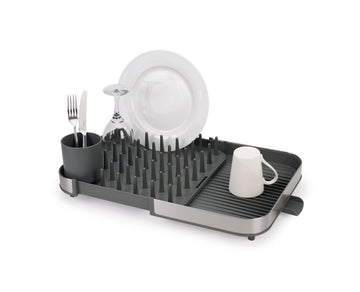 Joseph Joseph Duo Expanding Dish Drainer Rack Stainless Steel Cutlery Holder Grey