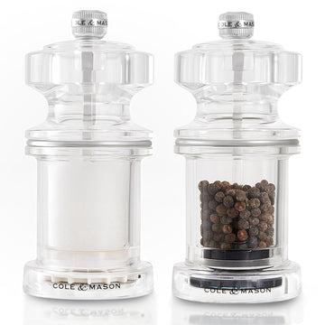 Cole & Mason 675 Salt and Pepper Grinder Set Adjustable Coarseness Clear 11.8cm