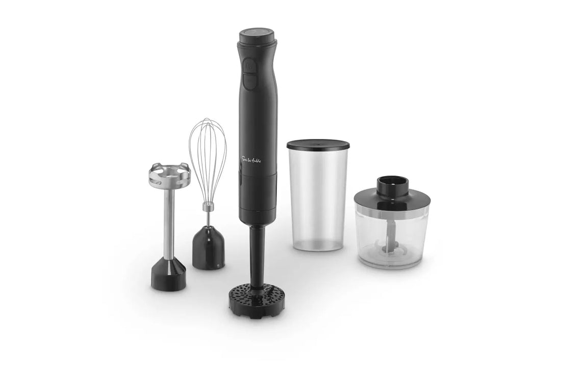 Sur La Table Core 5-in-1 Hand Blender 1000W Food Processor Chopper Masher Whisk