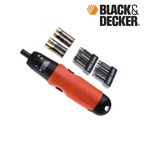 Black & Decker Screwdriver Battery Operated Mini Drill 6v 19 Inserts A7073