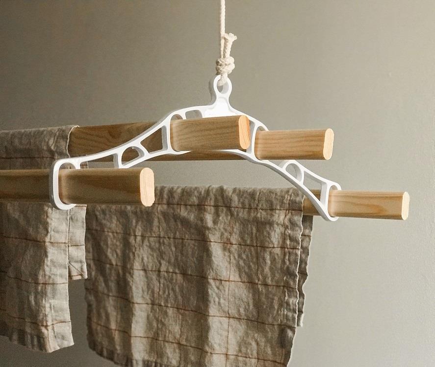 Traditional Kitchen clothes Airer Pulley Full Kit with 1.5 Meter Wooden Laths  (4 SLATH) REMI TOOLS LTD