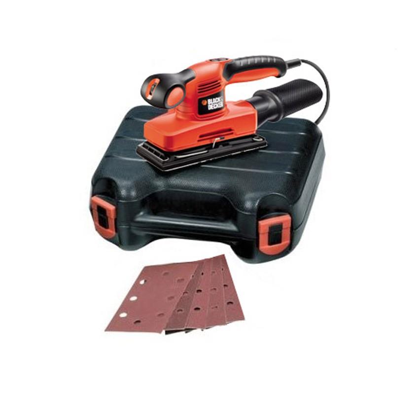 Black & Decker Orbital Electric Sander 1/3 Sheet inc Case and Sheets KA320EKA-GB REMI TOOLS LTD
