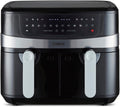 Tower T17088 Vortx 9L Dual Basket Air Fryer with Smart Finish, 2600W, Black tower