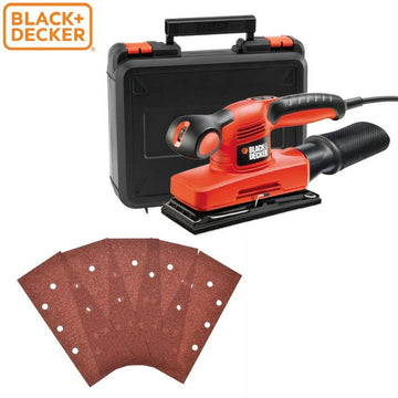 Black & Decker Orbital Electric Sander 1/3 Sheet inc Case and Sheets KA320EKA-GB REMI TOOLS LTD