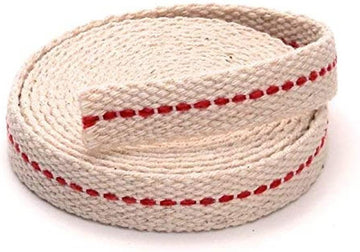 Flat Cotton Wick for Oil & Paraffin Victorian Lamps, 3/4 Inch Width, 10m