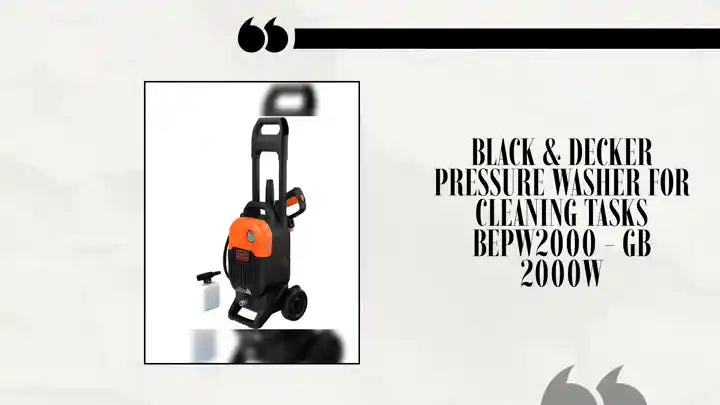 Black &amp; Decker Pressure Washer for Cleaning Tasks BEPW2000 - GB 2000W by@Outfy