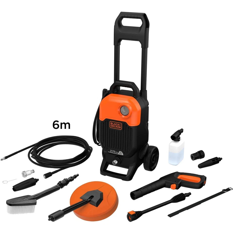 Black & Decker Pressure Washer for Cleaning Tasks BEPW2000 - GB 2000W