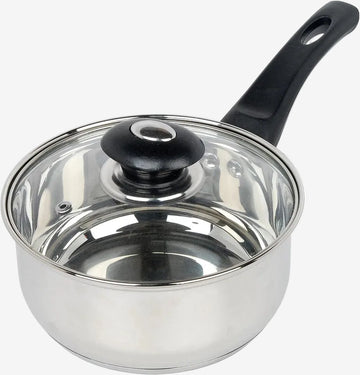 Supreme Vision 3pc Stainless Sauce pan Set with Glass Lids Stainlees Steel