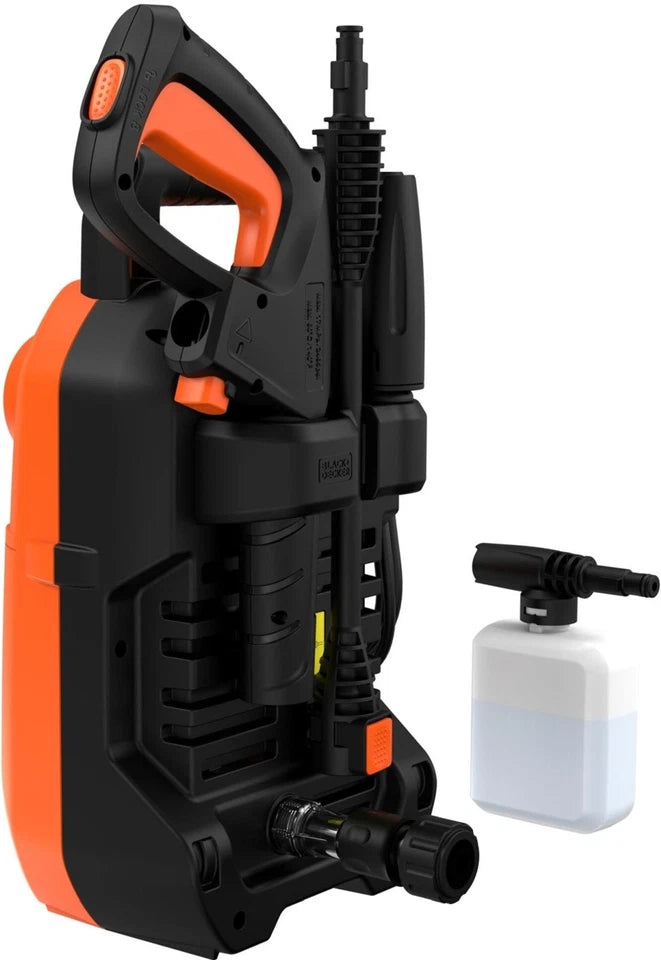 Black & Decker Vertical Pressure Washer for Cleaning Tasks BEPW1300-GB 1300W