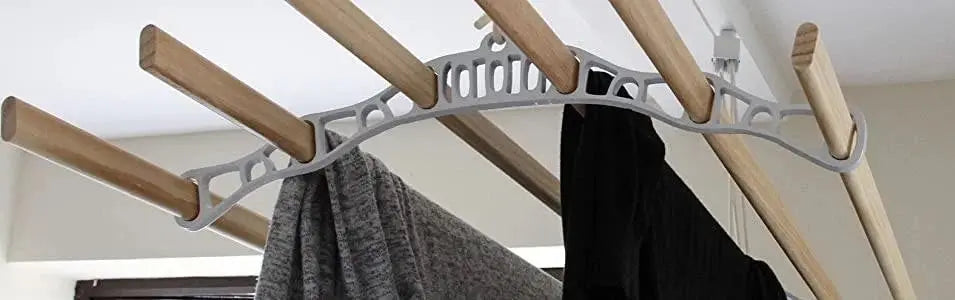 Traditional Kitchen Airer Pulley Dryer White Kit 6 Wood Lath 2.35M (Nearly 8ft) REMI TOOLS LTD