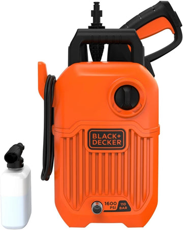 Black & Decker Vertical Pressure Washer for Cleaning Tasks BEPW1300-GB 1300W